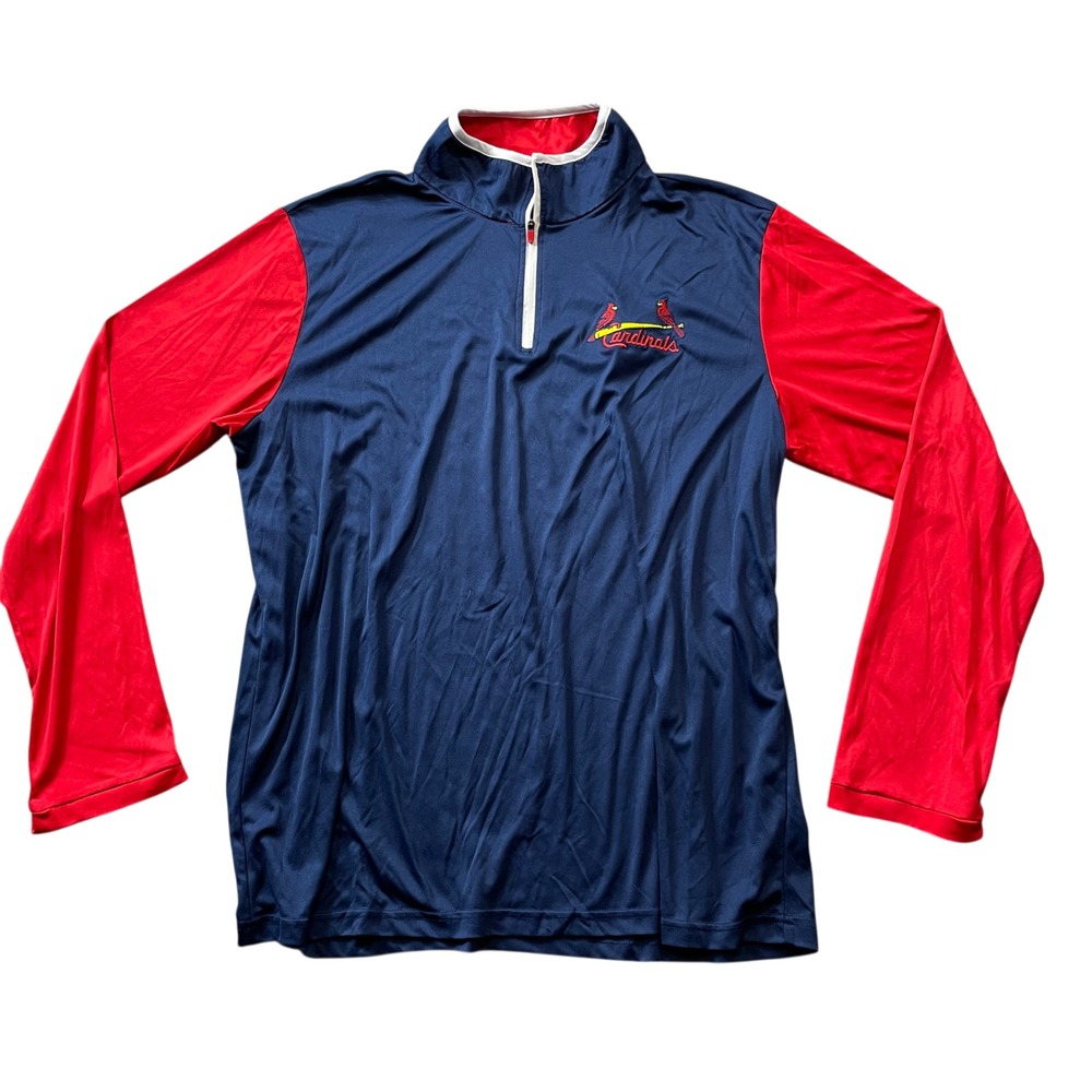 Saint Louis Cardinals XXL Long Sleeve 1/4 Zip Jersey 100% Polyester